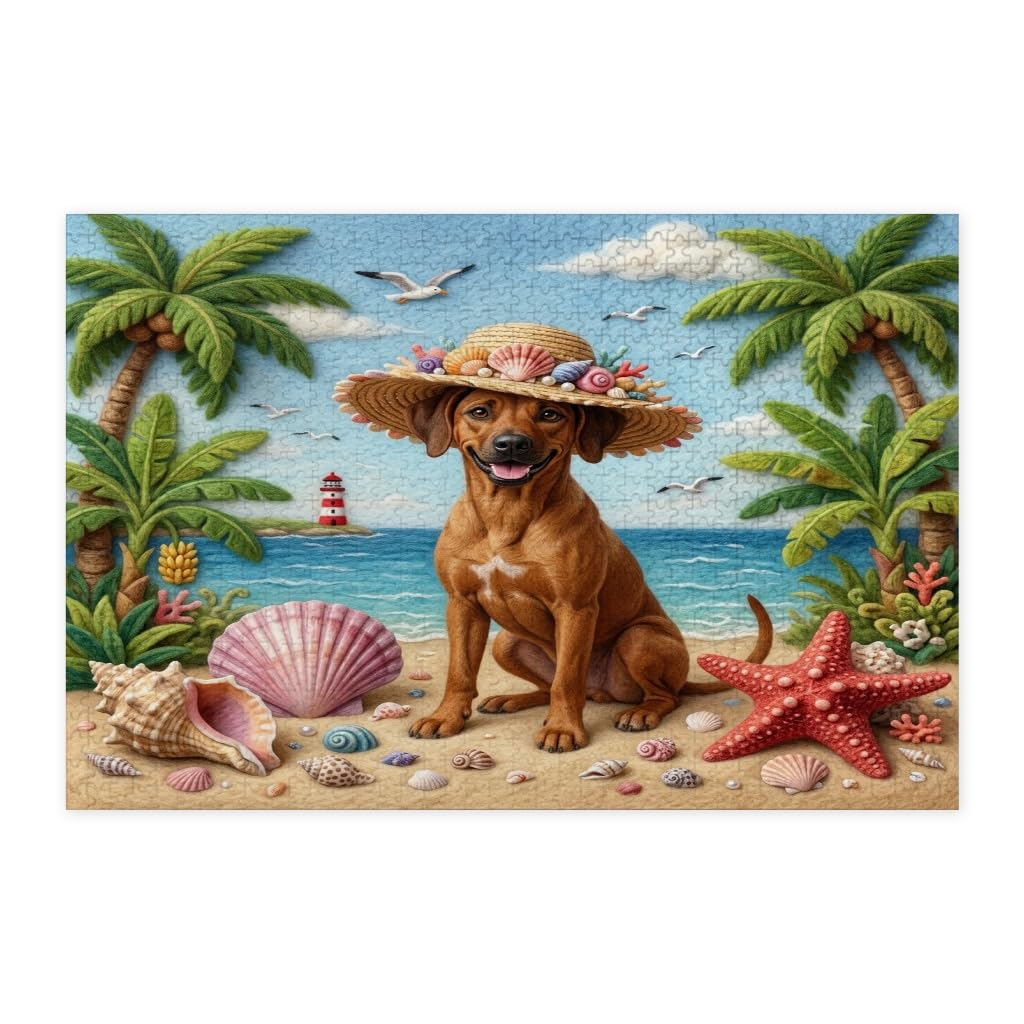 Rompecabezas de 1000 piezas para relajarse en casa con diseño de perro Rhodesian Ridgeback 7