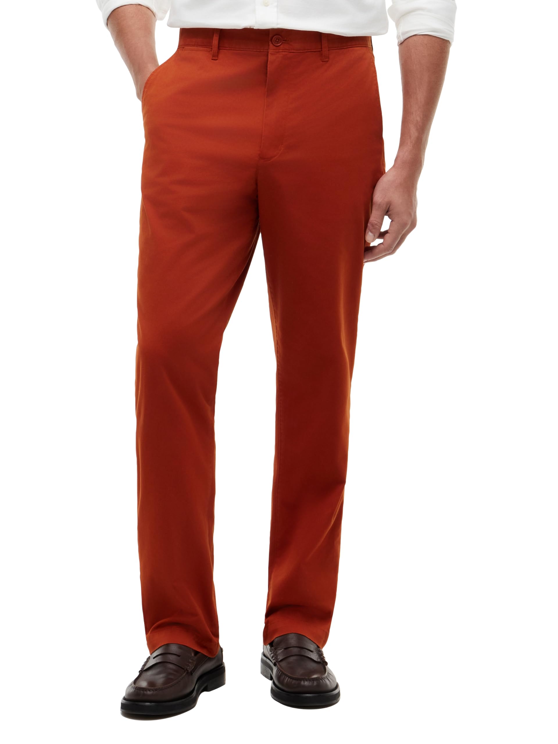 View 1 of ***SEE PICTURES**Tommy Hilfiger Men's Dover Essential Twill Chino Pant, Rusty Ochre 38x32