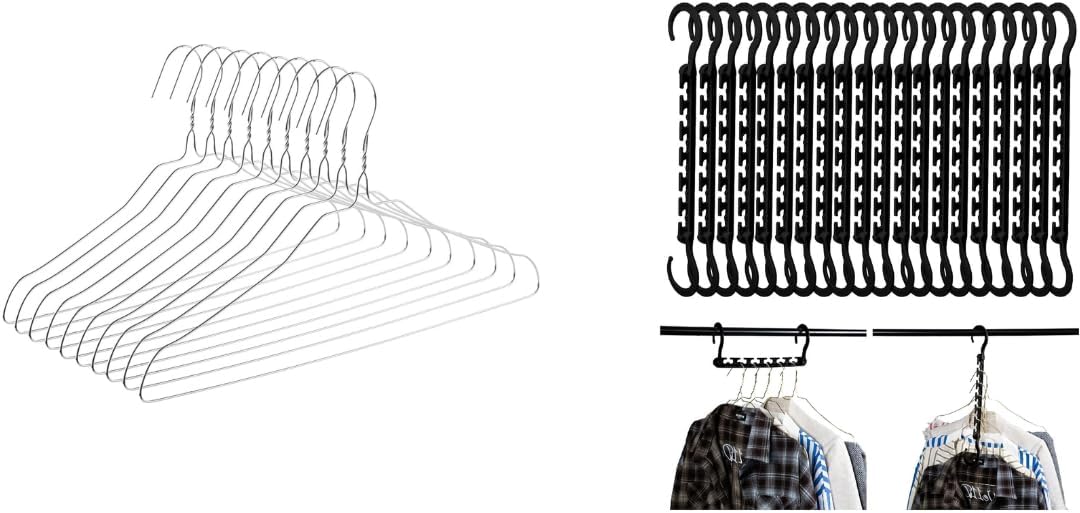 Mr. Pen- Wire Hangers 10 Pack & Space Saving Hangers for Clothes 12 pcs - Image 1 of 9