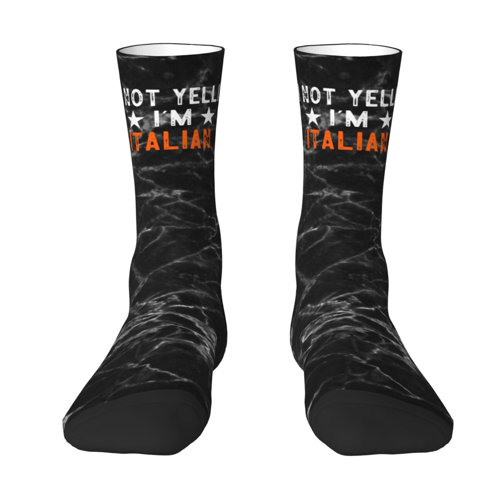 Haebfsl I'M Not Yelling I'M Italian Women'S Cushion Crew Sock Soft Casual Mid-Calf Socks