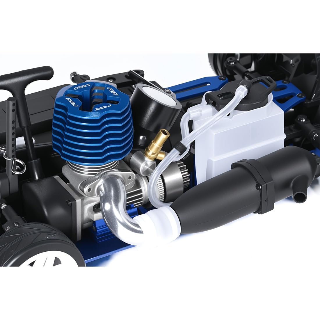 VRX RH1003 Nitro RC Auto 1/10, motore a combustione, veicolo da corsa RC con 60 km/h ad alta velocità, telecomando 2,4 G, motore CY-18, per adulti, RTR nero