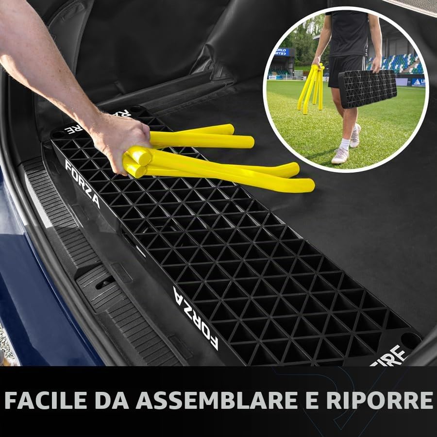 FORZA Wave Soccer Rebounder – Il tabellone di Rimbalzo 4 in 1 Numero 1 al Mondo – Montaggio in 2 Minuti + Design indistruttibile – Acquista, Gioca per Sempre! [Standard o XL]