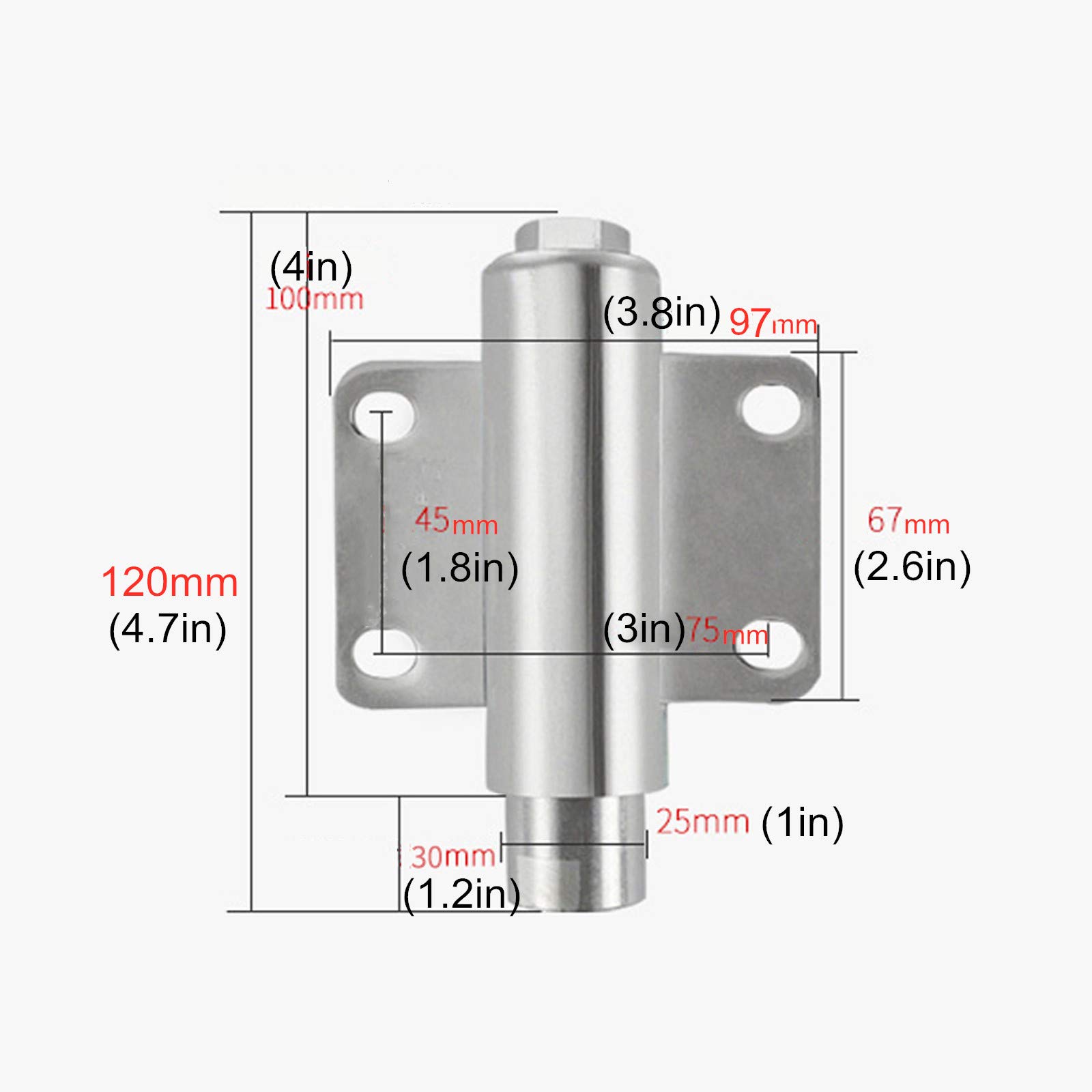 Rotelle del piatto Rotella del cancello Rotella girevole caricata a molla 2 pollici 50mm Rotelle mobili per carichi pesanti, per porte in metallo o legno, Altamente scalabile 30 mm, Capacità di caric