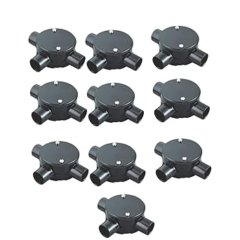 Royal Apex PVC Electrical Conduit Pipe & Fittings for Indoor and Outdoor Electrical Wiring and Cabling (Pack of 10) (25mm, Junction 3 Way)