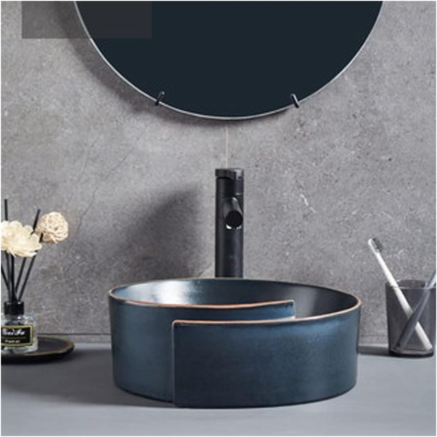 Bathroom Countertop Vanity Sink Modern Ceramic Vessel Sink Above