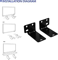 Vista 6 de Suixing Soporte de pared universal con kit de herramientas, soportes de barra de sonido, soporte de montaje compatible con la mayoría de soportes