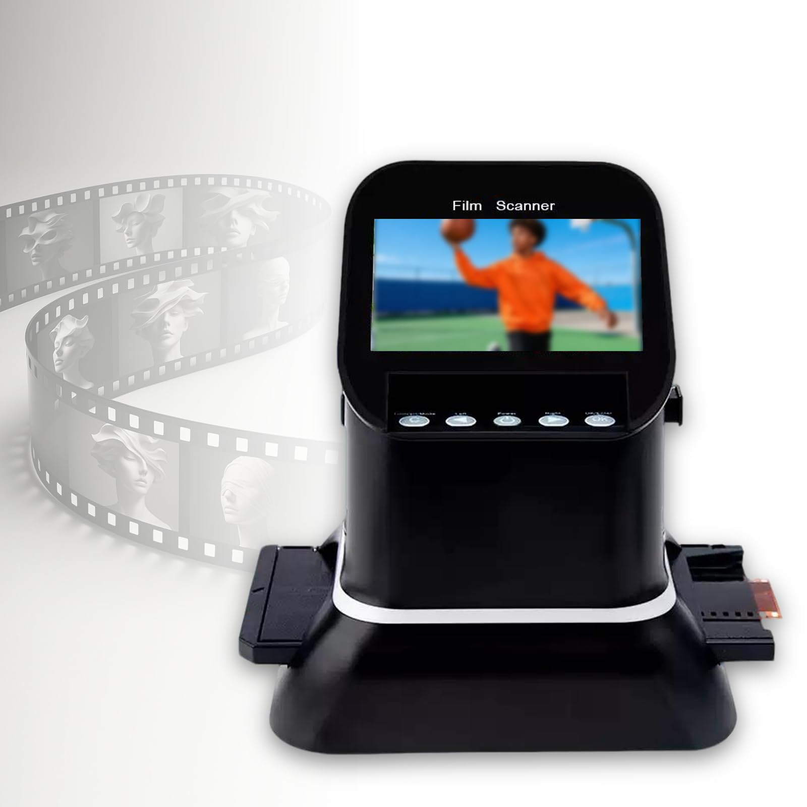 ZHENYUWANG This digital film scanner can convert 35mm, 135, 127, and 126 negatives and slides into JPEG format, producing high-resolution images with 22 megapixels