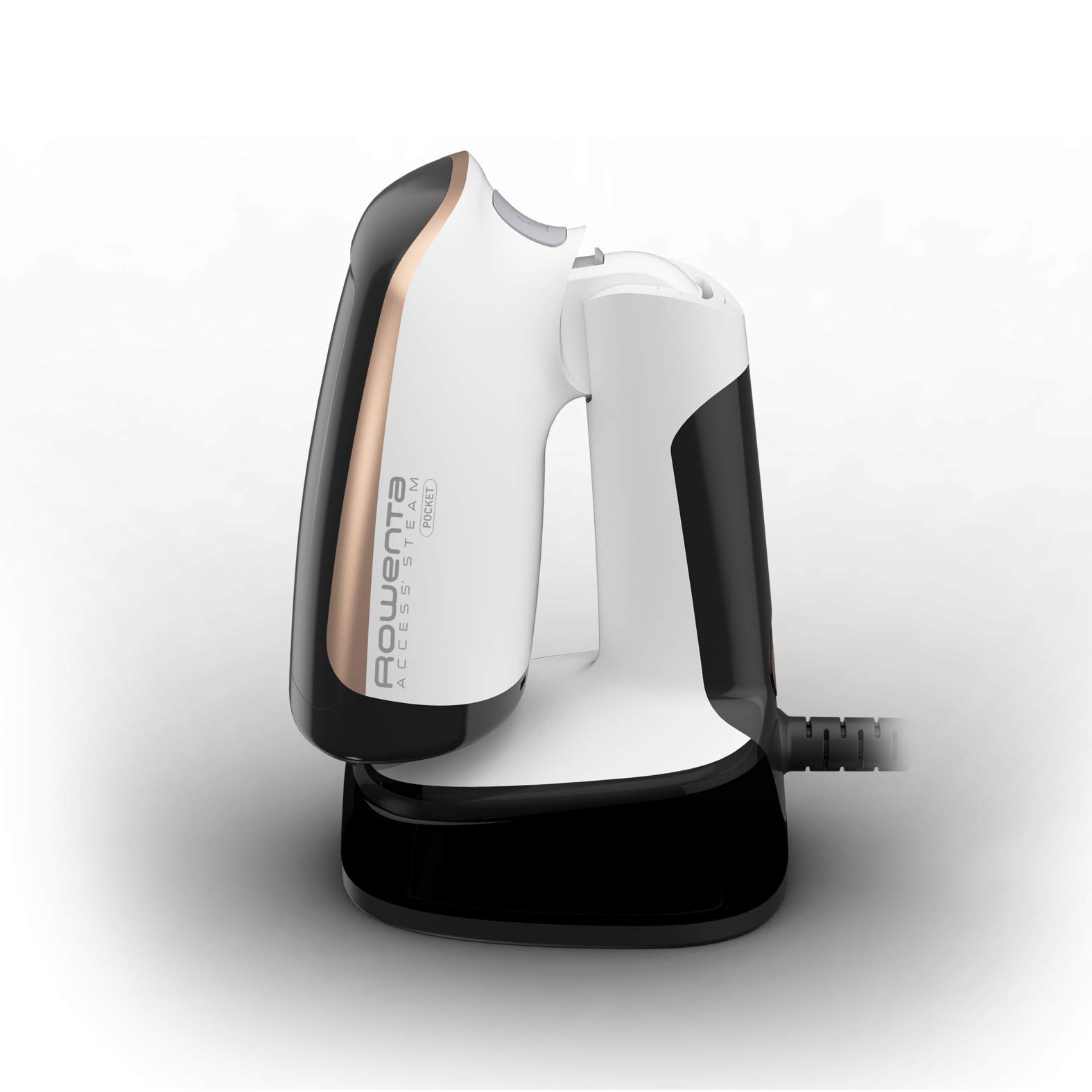 Rowenta DR3030 Access Steam Pocket Stiratore Verticale, Pronto in 15 Sec, Ferro a Stiro Compatto e Leggero, Uccide Batteri, Rimuove Gli Allergeni, 1300 W, Acciaio Inossidabile, Nero