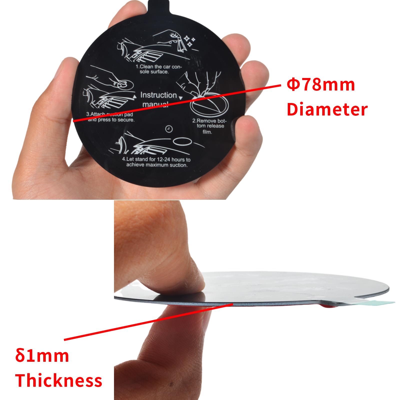 Dischi Adesivi Per Cruscotto - 5 Pezzi Da 78mm - Base Per Ventosa Di Telefono, Navi O Dash Cam - Foto 3