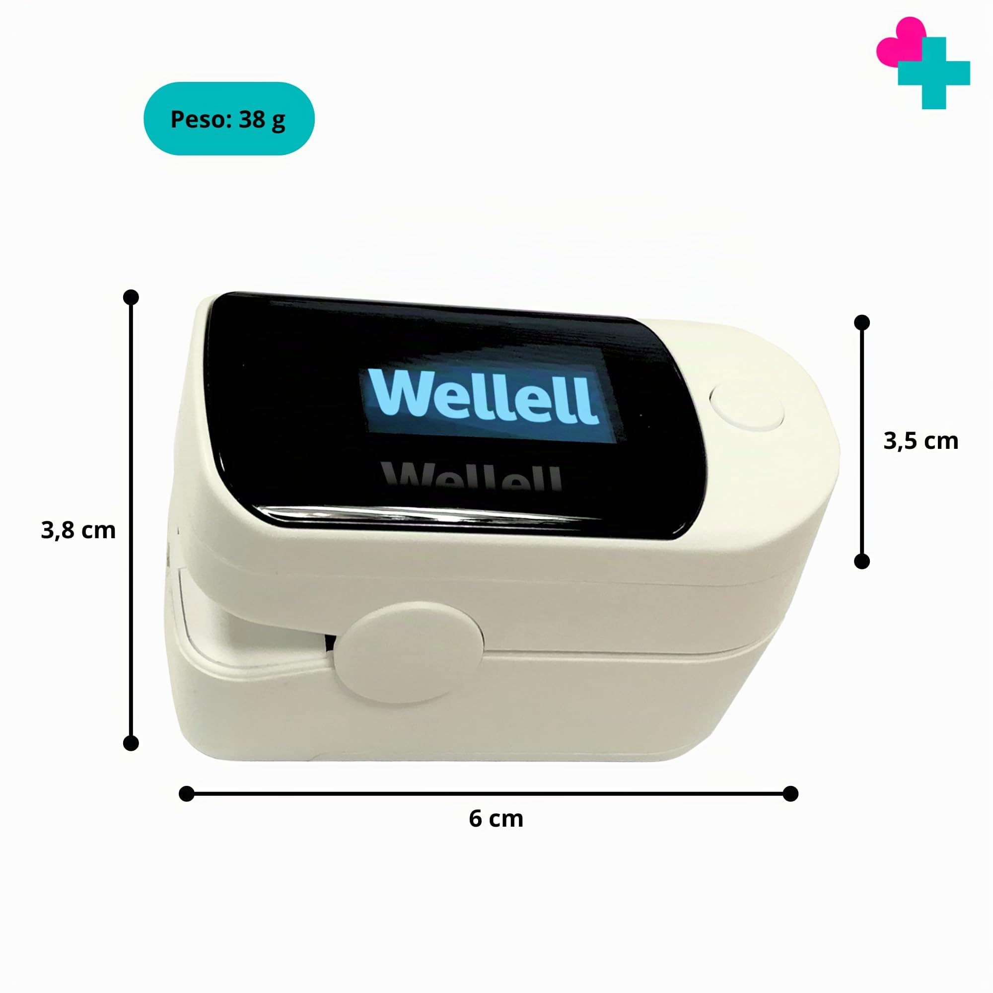 Pulsioxímetro de Dedo Profesional | Medidor de Oxígeno en Sangre SpO2 y Frecuencia Cardíaca BPM | Oxímetro Digital con Pantalla OLED | Pulsómetro Portátil para Adultos, Deportistas y Uso Doméstico