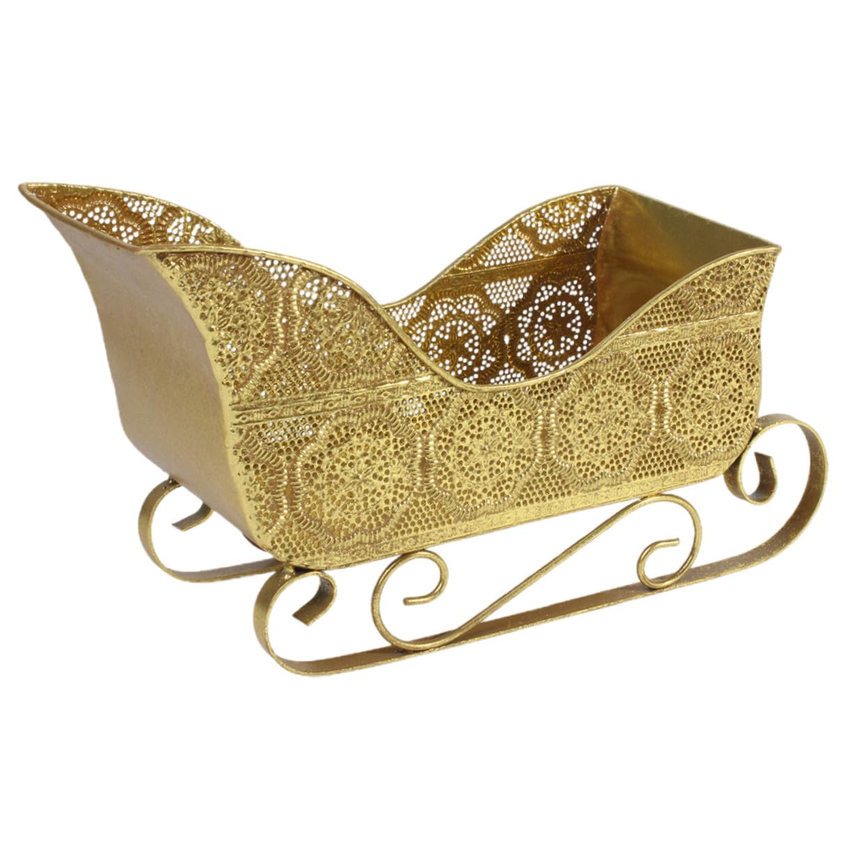 Healifty Bonbonnière de Traîneau Père Noël Robuste Design Rustique Vintage, Décoration de Table pour Noël et Support à Bonbons pour Bureau et Maison