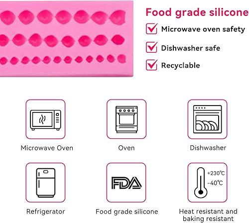 Miniatura 3 de Moldes de silicona con bordes de perlas, molde de cuerda, molde de fondant de perlas, molde de burbujas, molde de cuerda de cuentas de encaje para
