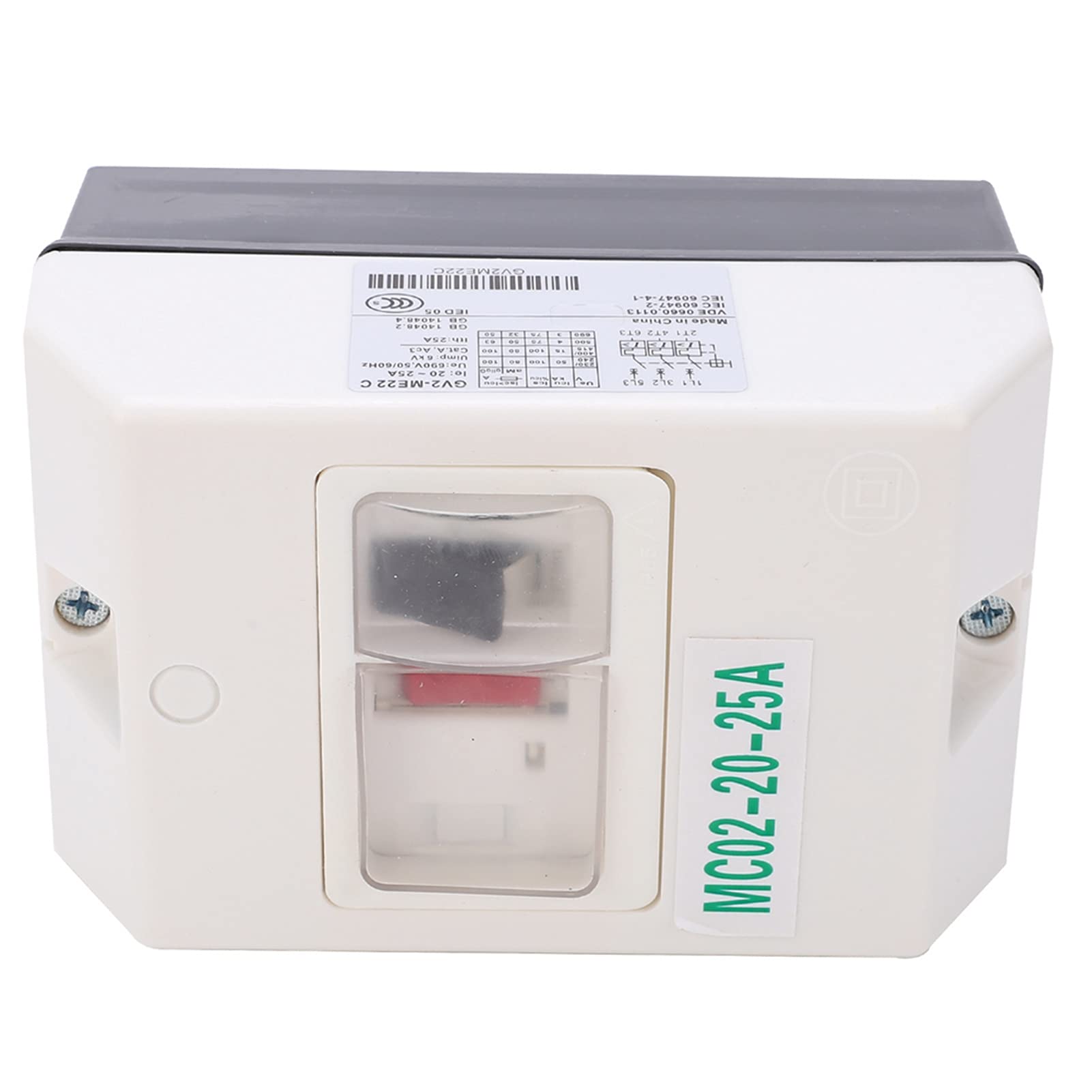 MC02‑20‑25A 220V/380V Motorbeveiliging Schakelaar Isolator Stroomonderbreker Waterdichte Beschermer voor Bescherming van Stroomdistributielijnen en Onregelmatige Belastingconversie