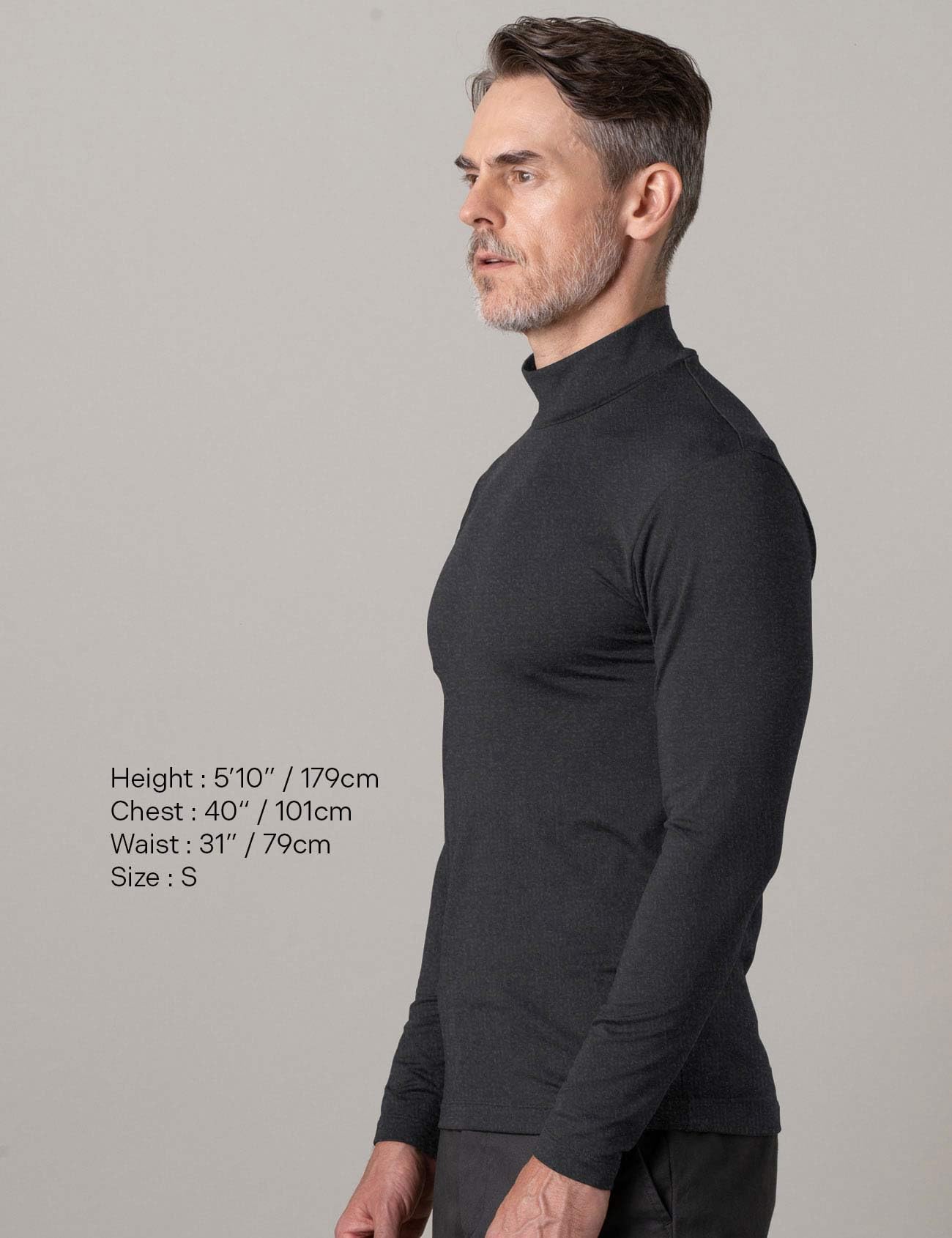 LAPASA Mock Neck warstwa bazowa top dla mężczyzn bielizna termiczna top długi rękaw koszulka lekka/średnia waga/ciężka jesień/zima M102/M123/M132