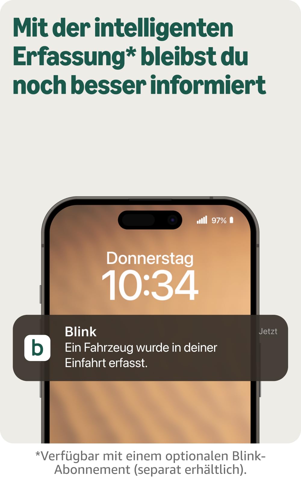 Blink Außenkamera 2K+ (neueste Generation) – Kabellose, intelligente Sicherheitskamera, 2K-Videoauflösung, verbesserte Audioqualität, bis zu zwei Jahre Batterielaufzeit – Zusatzkamera, Schwarz