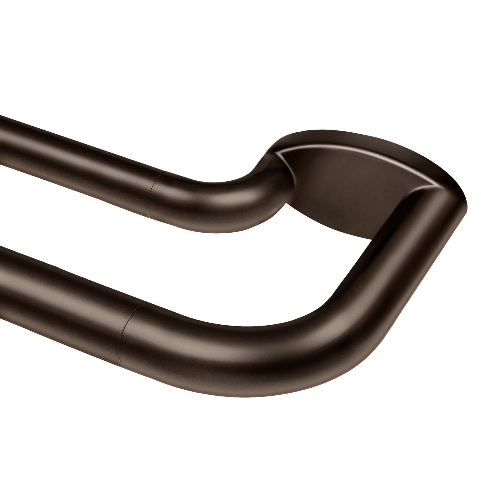 KAMANINA Blackout Double Curtain Rods for Windows 66 to 120 Inches Bronze