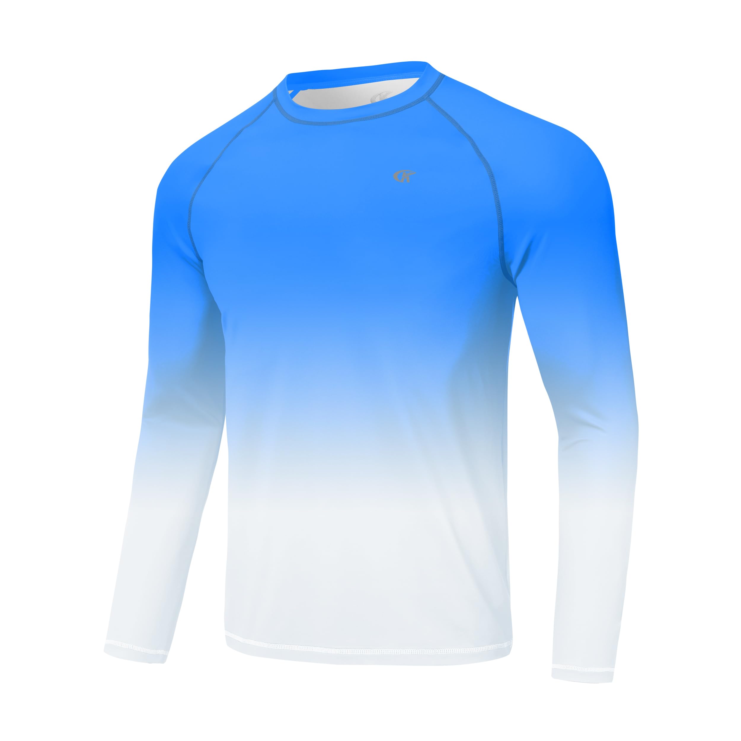 Huayuzh Rashguard UV Shirt Herren Langarmshirt Schwimm Tshirt Schnelltrocknend Atmungsaktiv Surfen Angeln Wandern Top