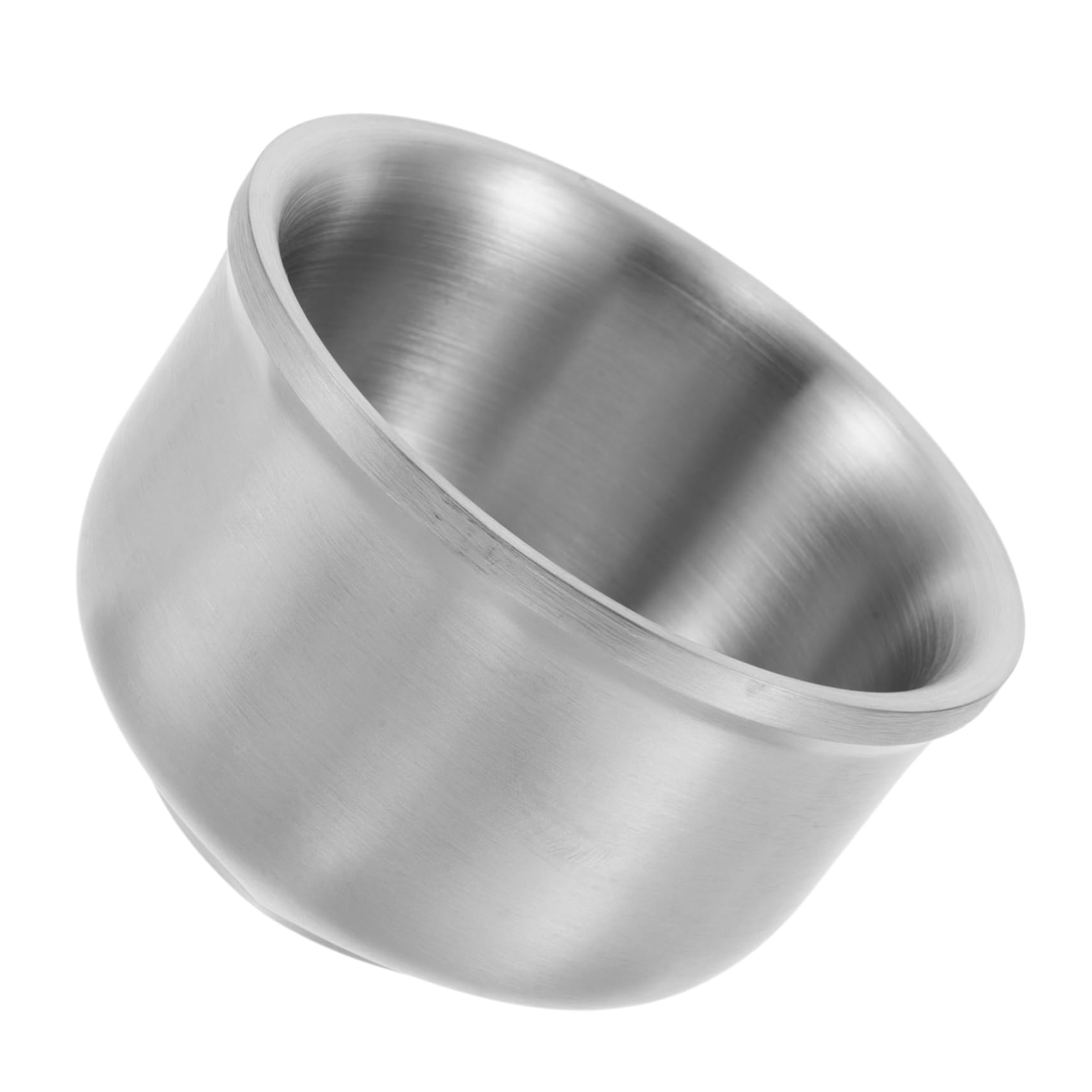 IWOWHERO Stainless Steel Shaving Soap Bowl Durable Mug for Lathering Shaving Soap Cleansing Versatile Grooming Tool for Home Barber Use Compact Portable Design