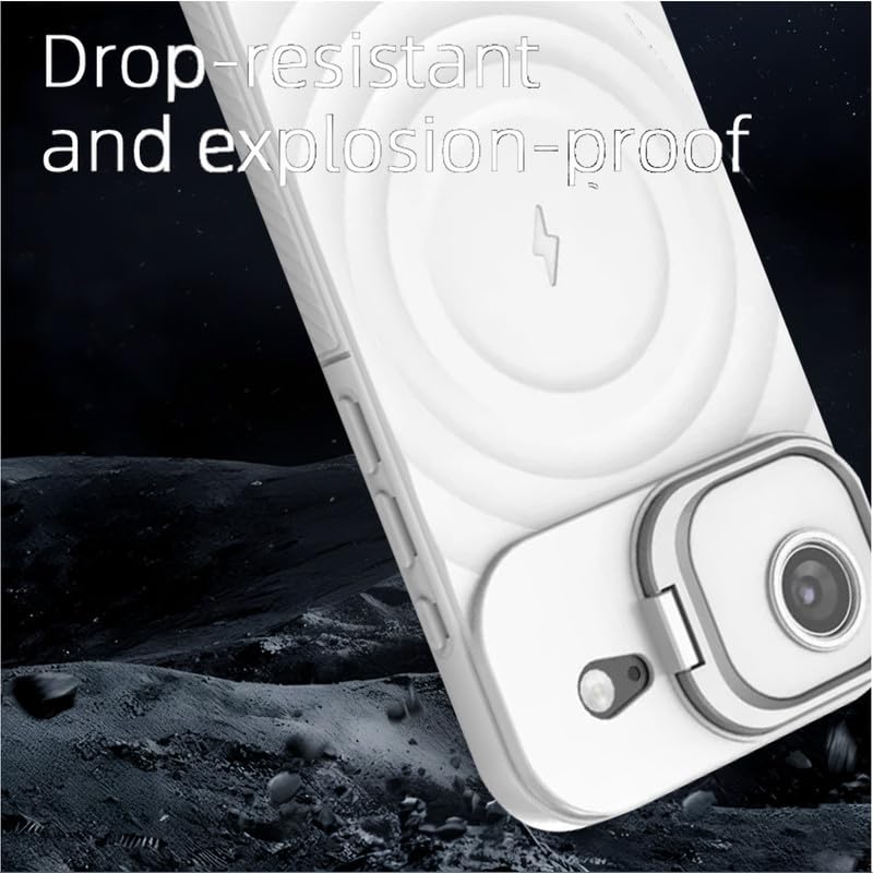 Image of LuxuryKase Shockproof Case for iPhone Air | Ripple Pattern | Camera Protection | Inner Velvet Fabric Lining | Protective Cover with Enhanced Grip & Wireless Charging Support - White