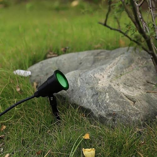 Luminária Espeto de Jardim Refletor LED 5W Luz Verde IP65 Decoração