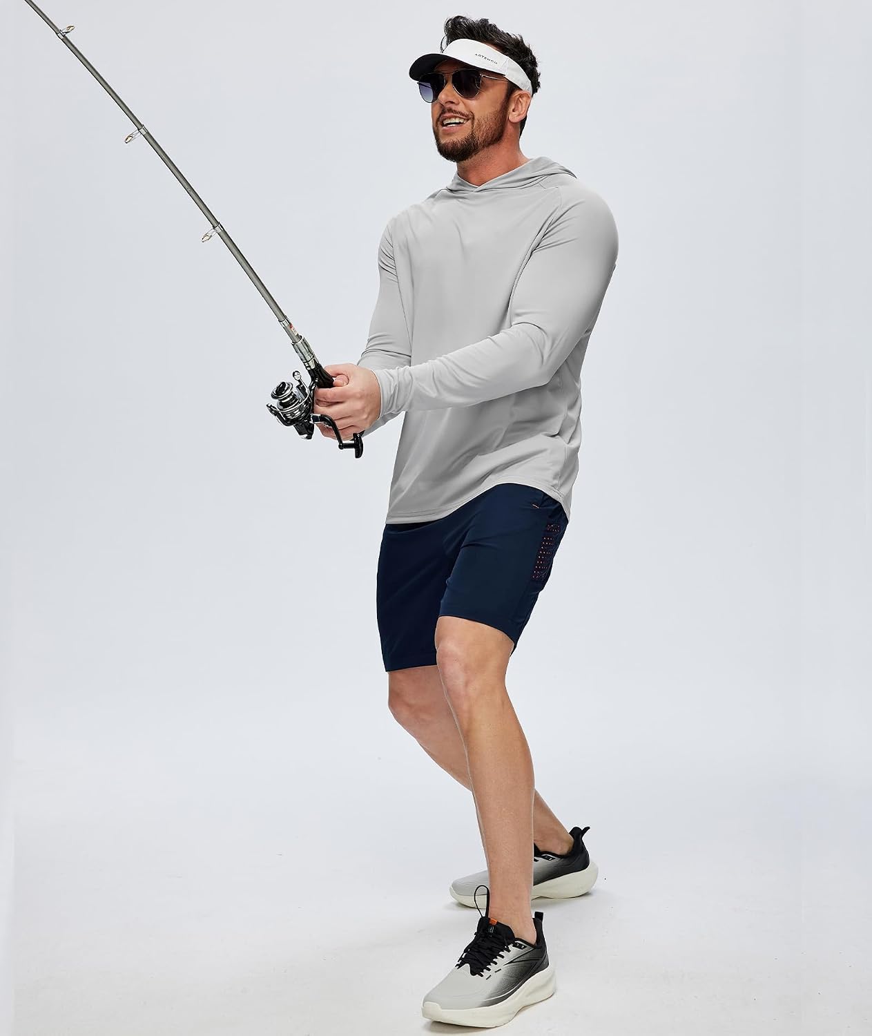 ZITY 5 Pack Mens UPF 50+ Hoodie Long Sleeve Shirt Sun Fishing Shirts image 2