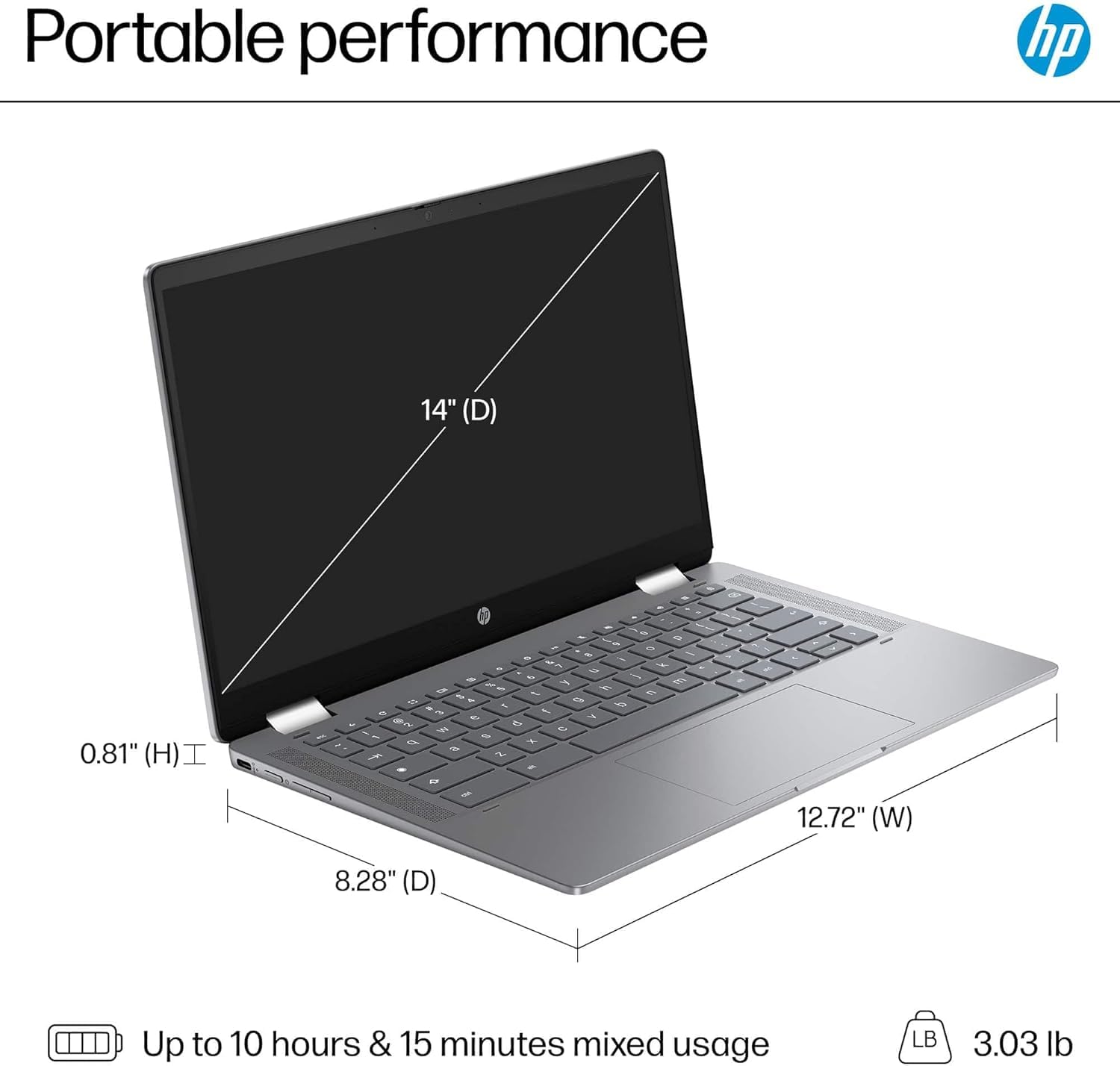 Amazon.com: HP Chromebook Plus x360 14 2 in 1 laptop (14