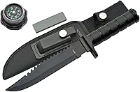 Vista 1 de Whetstone Cutlery Cuchillo de supervivencia con equipo de supervivencia, negro