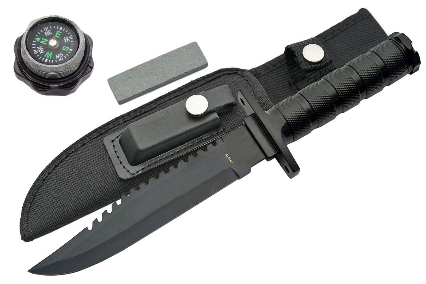 Amazon.co.jp: サバイバルナイフ SURVIVAL KNIFE ブラックハンドル 