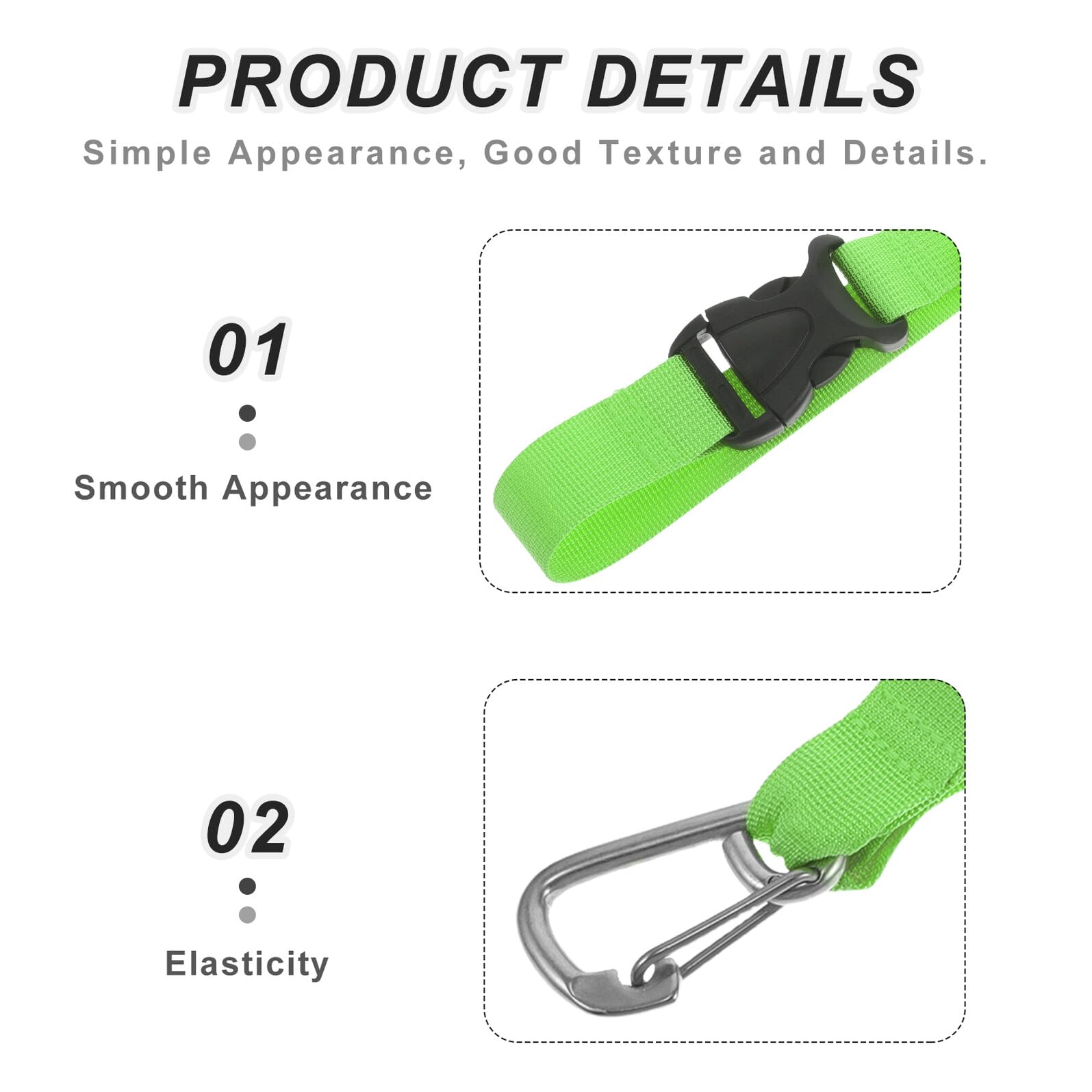 Clip Porta Pinne Subacquee con Cordino Verde a Sgancio Rapido, Cinghia Regolabile per Attrezzatura Immersione, Accessorio Compatibile per Maschera e Pinne, per Sport Acquatici