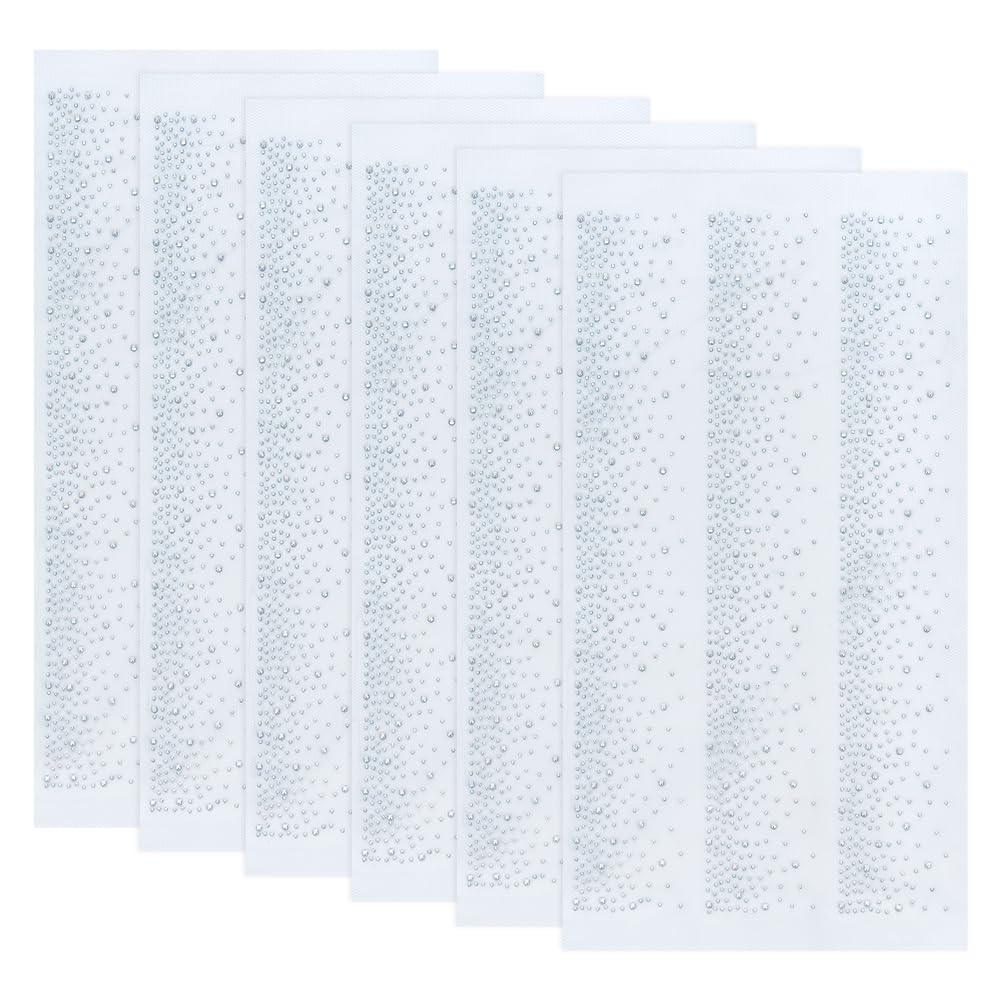 MAYJOYDIY 6 perline da stirare a forma di foglie, 18 pezzi, con colla a caldo, rotonde, per t-shirt, abiti, costume fai da te, 34 x 20 cm