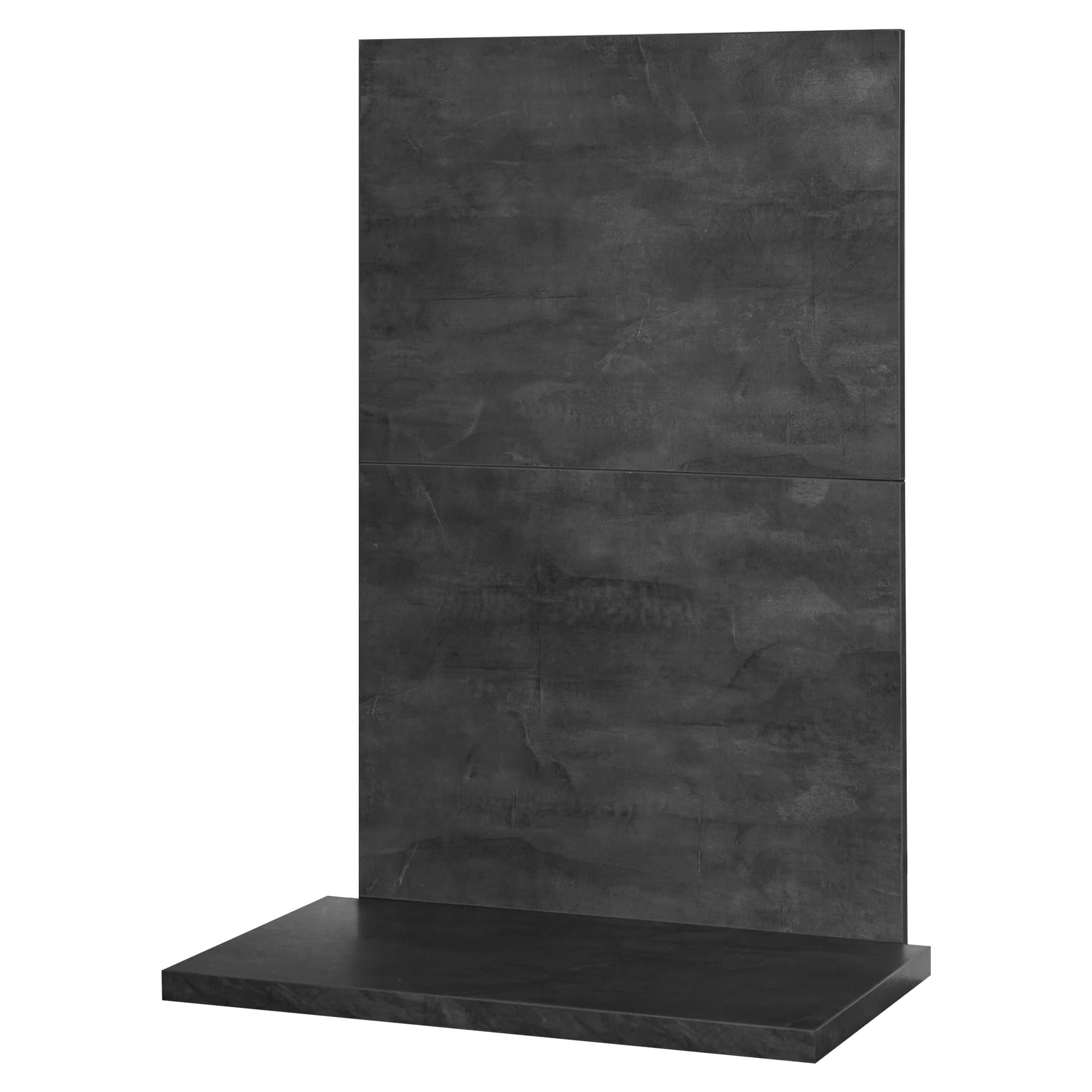 Acantha x2 Tile& Hearth Set in Slate Venetian Plaster Effect