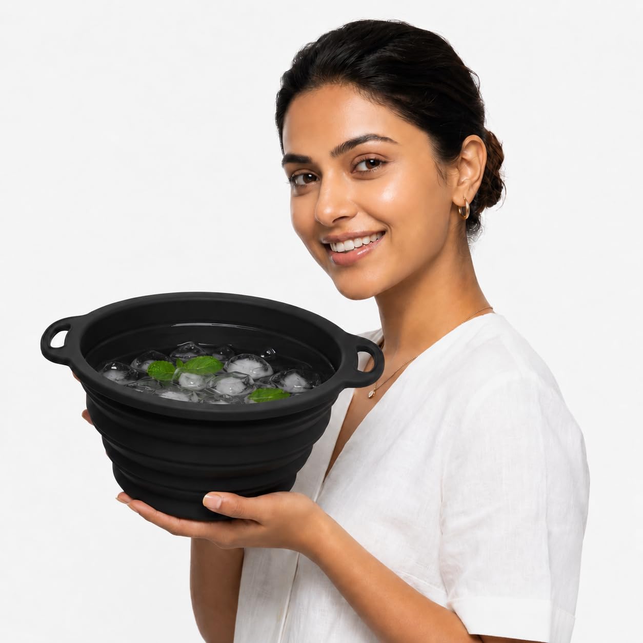 Ice Face Dipping Bowl with Built-in Ice Tray – Collapsible Silicone Facial Ice Bath for Skin Tightening, Puffy Face, Pore Minimizing & Cold Water Therapy – BPA Free Spa Bowl for Men & Women-picture-30