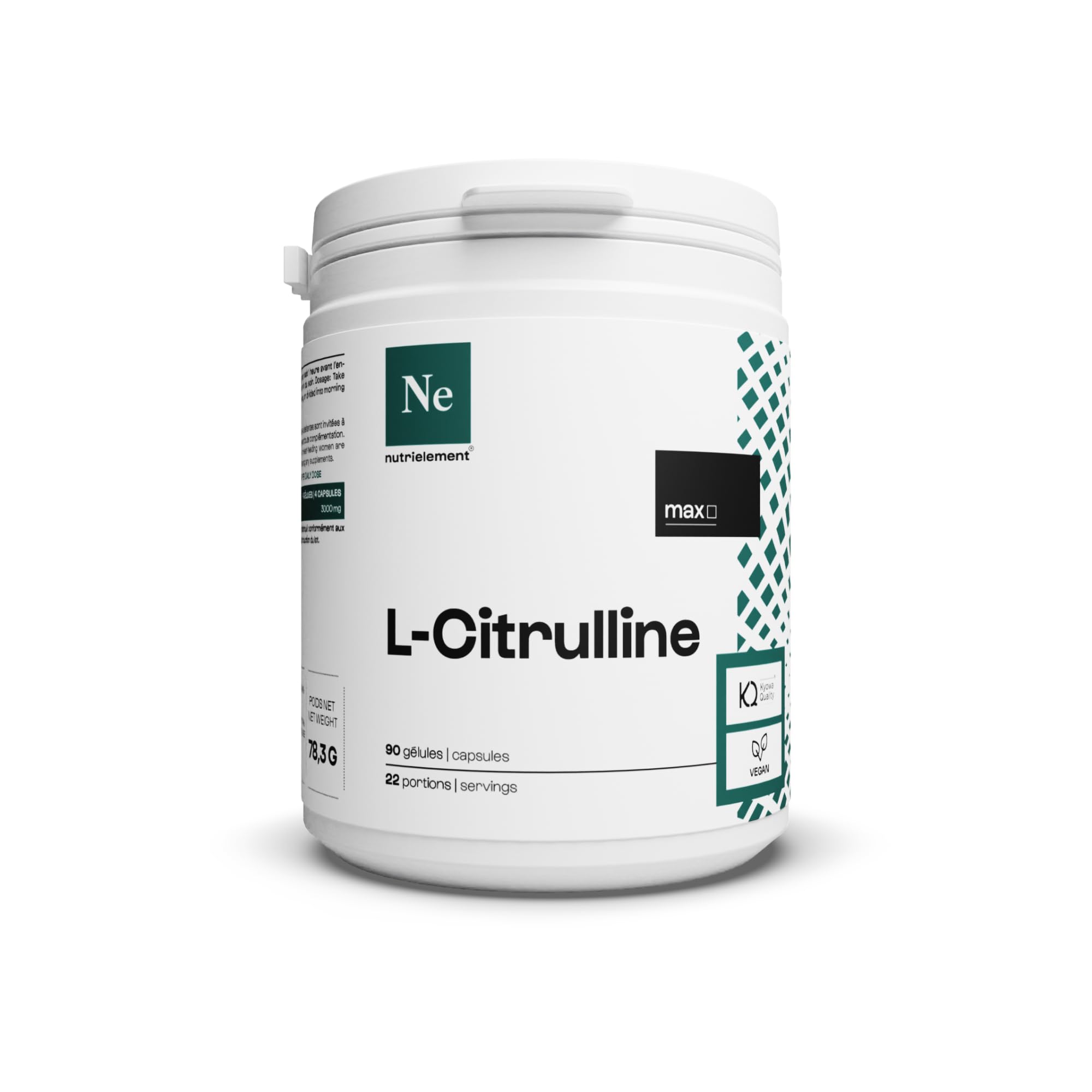 L-citrullina pura al 100% | Qualità brevettata BioKyowa - Per Anabolismo e Congestione Muscolare - Aminoacido Vegano - Senza Malati né OGM - Fitness Sport | Nutrimuscle | 90 capsule
