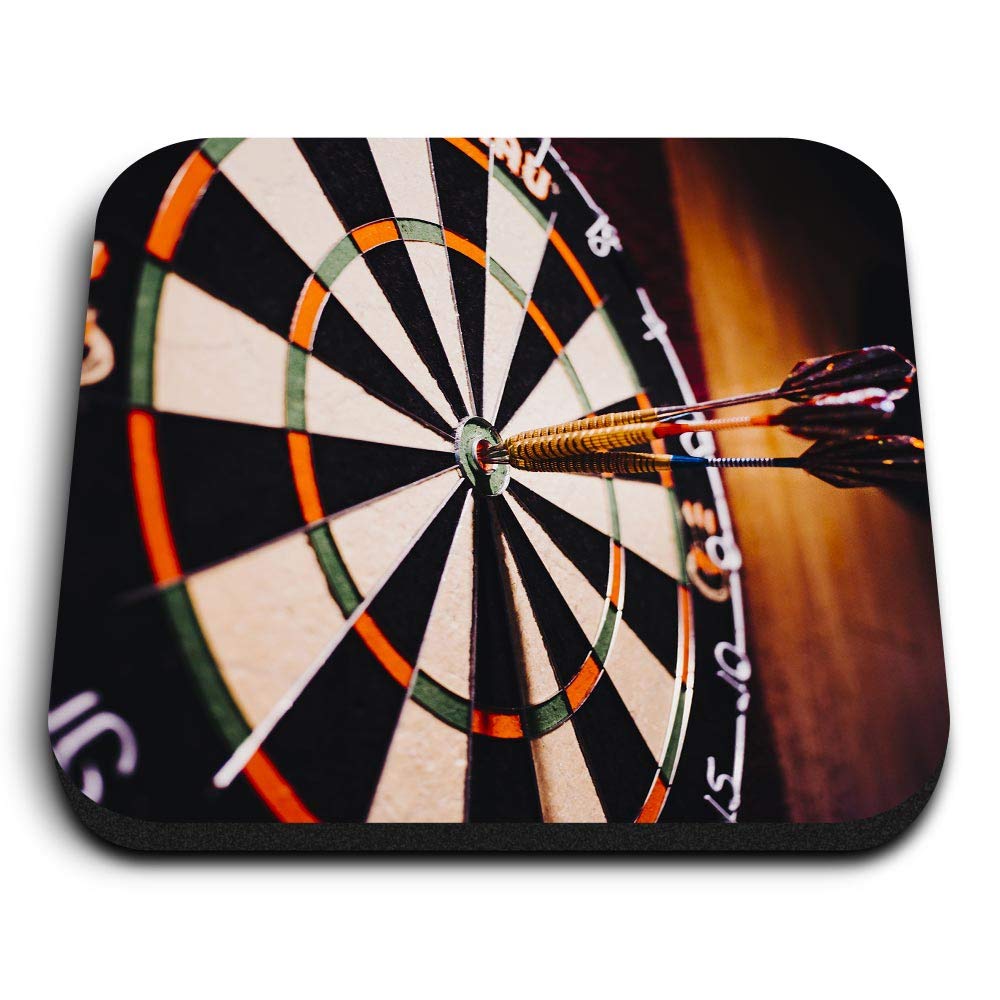 1 x Square MDF Fridge Magnet - Dart Board Darts Bullseye 2415