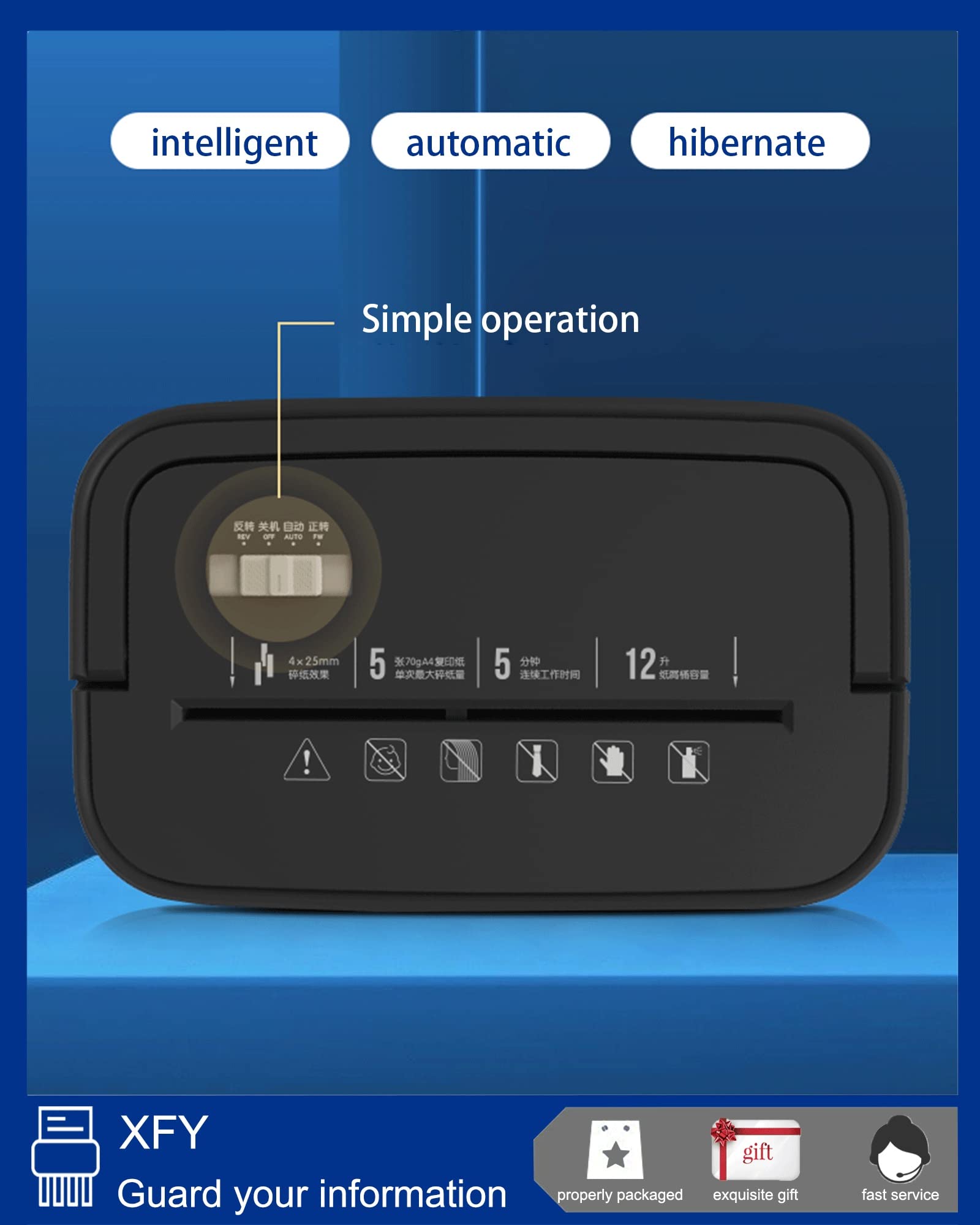 Leitz IQ, Distruggidocumenti Office P4, 15 Fogli A4, Taglio A Frammento