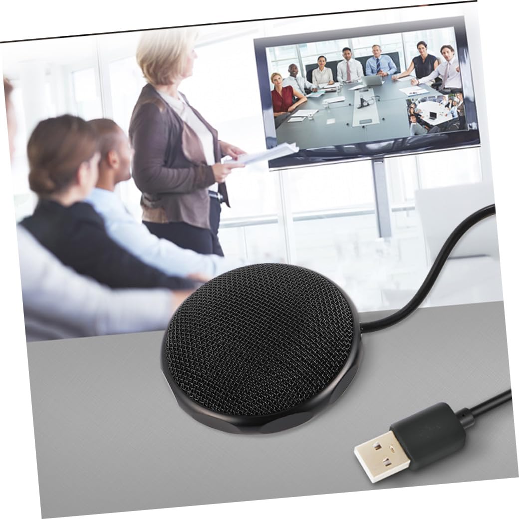 EXCEART 2piezas Micrófono USB Omnidireccional Grados para Conferencias De Video and Play para Ordenadores y Laptops para Reuniones Sala