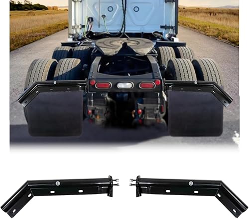 Mytee Products Juego de soportes de suspensión de lodo con resorte en ángulo negro, 28 pulgadas de longitud, espaciado de pernos de 1-18 pulgadas,