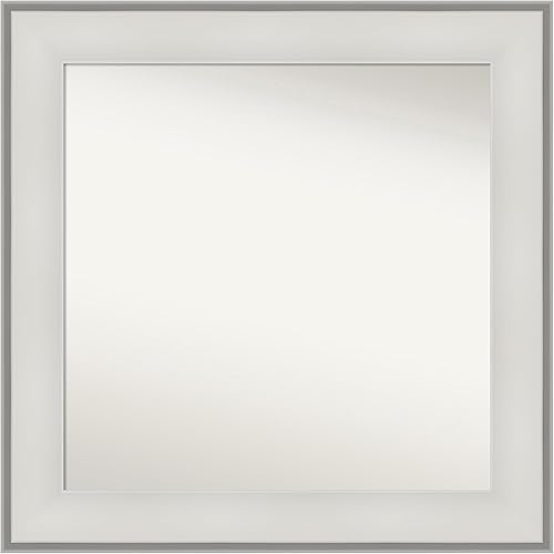 Amanti Art Espejo personalizado, espejo de baño blanco imperial, espejo de pared o espejo de tocador de baño sobre el fregadero (25 x 25 pulgadas),