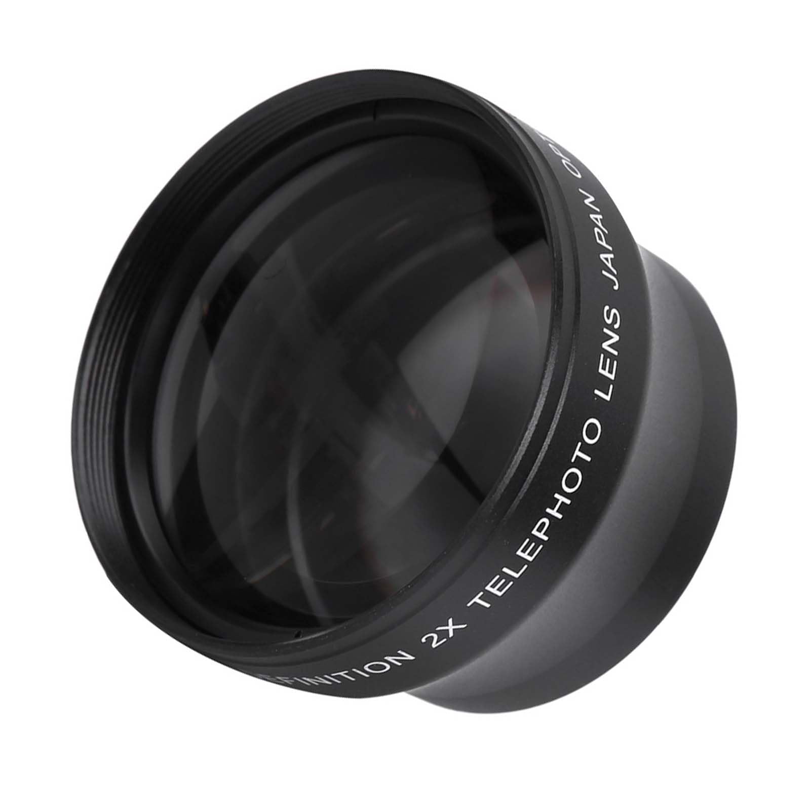 Convertisseur de Téléobjectif Haute Définition, Grossissement 2X, Caméra à Monture 37mm, Alliage D'aluminium Noir