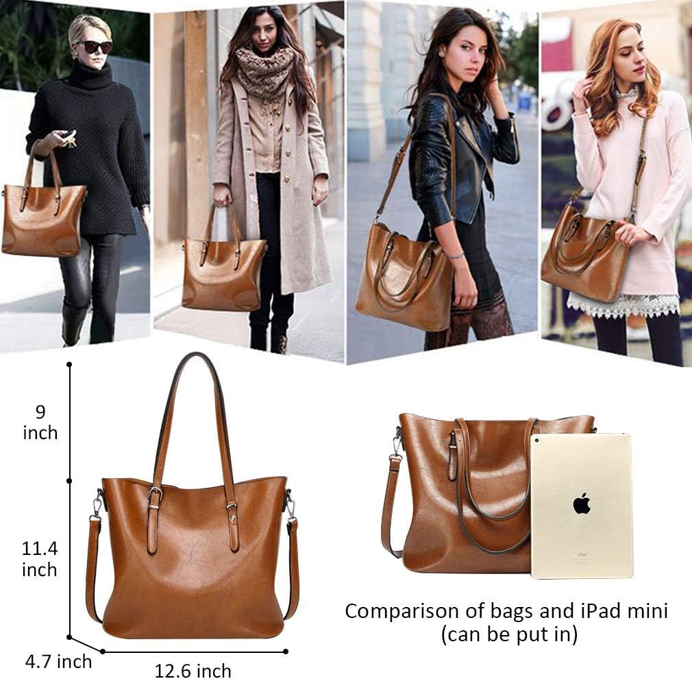 Pahajim Womens PU Leather Purses and Handbags Top Handle Satchel Bags Tote Bags Tote Purses for Women