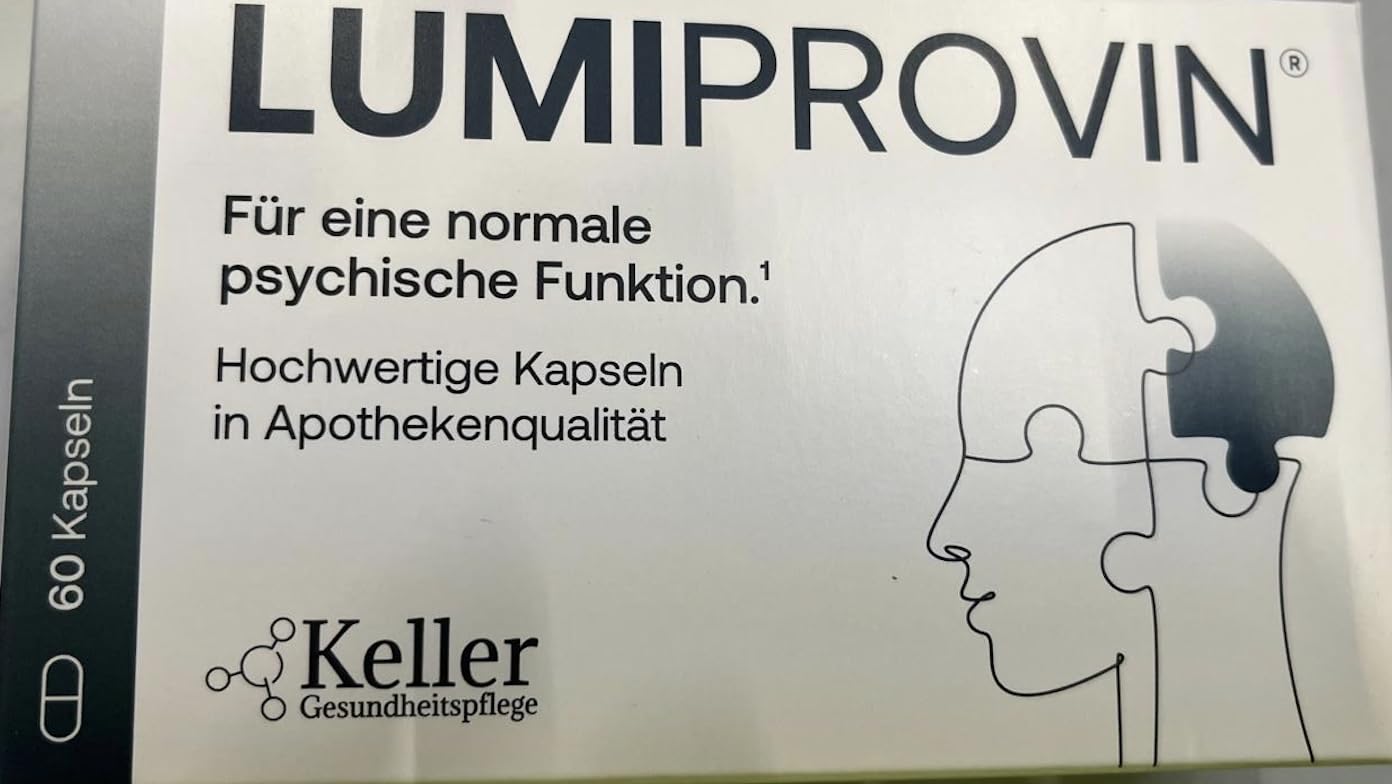 Lumiprovin – Kapseln 60 Stück – 3-Stufen-Formel mit Citicolin Magnesium,Safran & 5-HTP – mit Vitamin B1, B6, B12, Zink, Folsäure – 2 Kapseln täglich I Kann psychische Funktion unterstützen