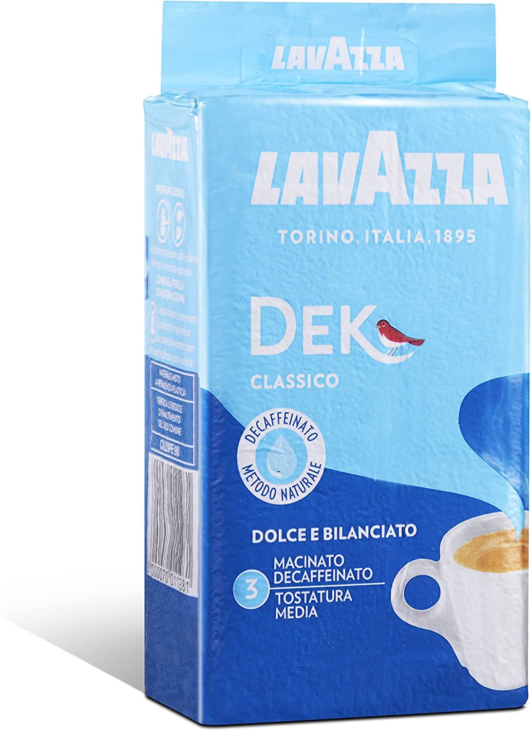 Lavazza Dek, Decaffeinato, Café Molido, 6x 250g