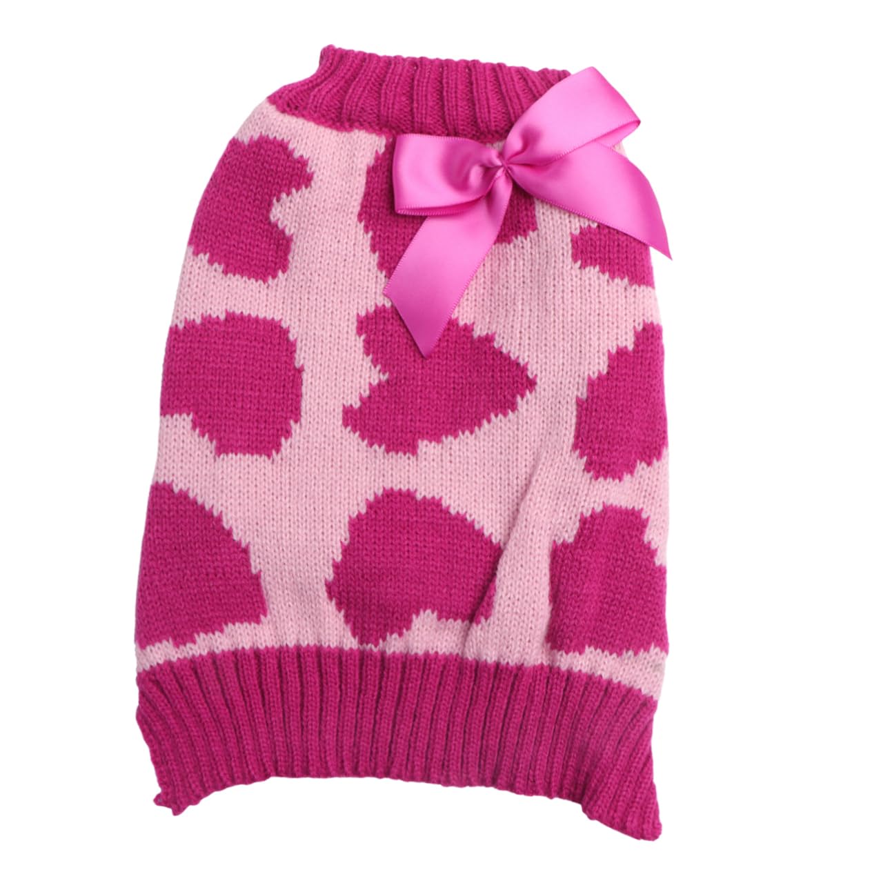 Housoutil 3 Pièces Saint Valentin pour Animaux de Compagnie Pull-Over Sweats à Capuche Chauds vêtements de fête pour Animaux de Compagnie Pull pour Chien Hiver Veste avec Chapeau Robe