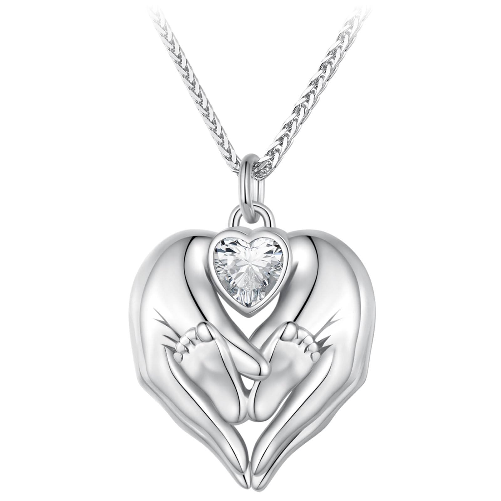 Mother Son Necklace, Mother Daughter Necklace, 925 Sterling Silver Mom Necklace Mother Pendant Necklaces for Mother's Day Birthday Christmas Thanksgiving