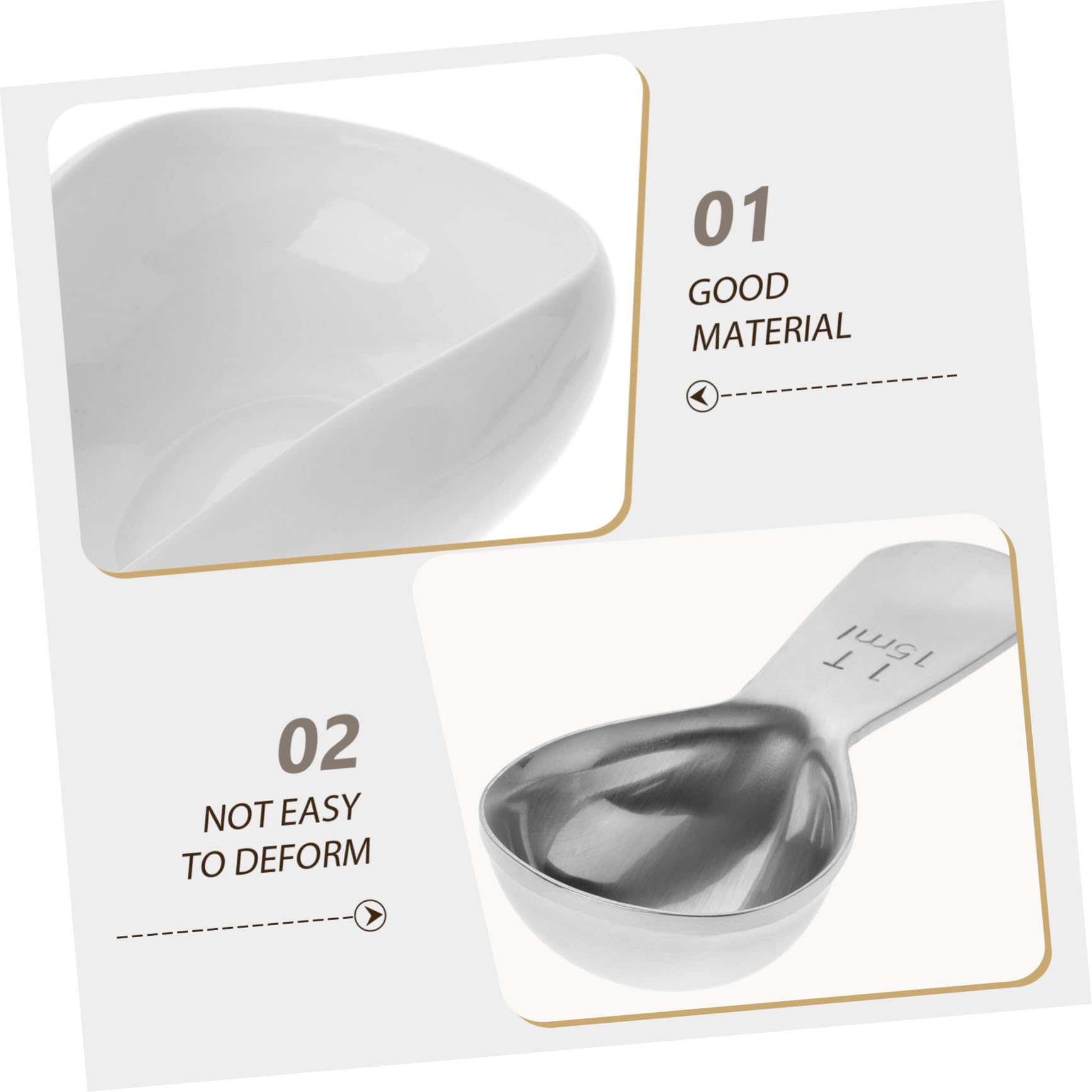 PRETYZOOM 4juegos Tazón y Cucharas Medidoras De Cerámica para Café Accesorios De Café Bandeja para y Dosis De para Casa Cucharita