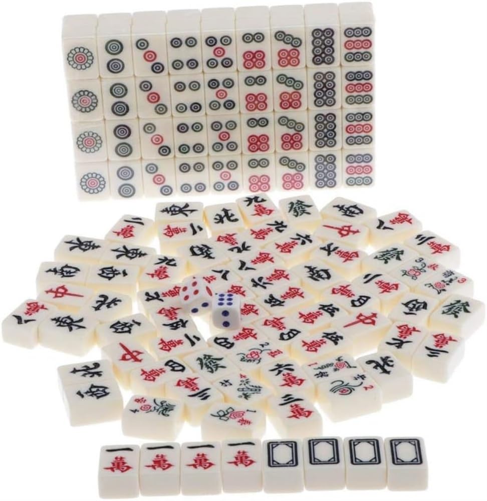 Mahjong cinese con tessere numerate con custodia da viaggio Pro Set completo di giochi Mahjong