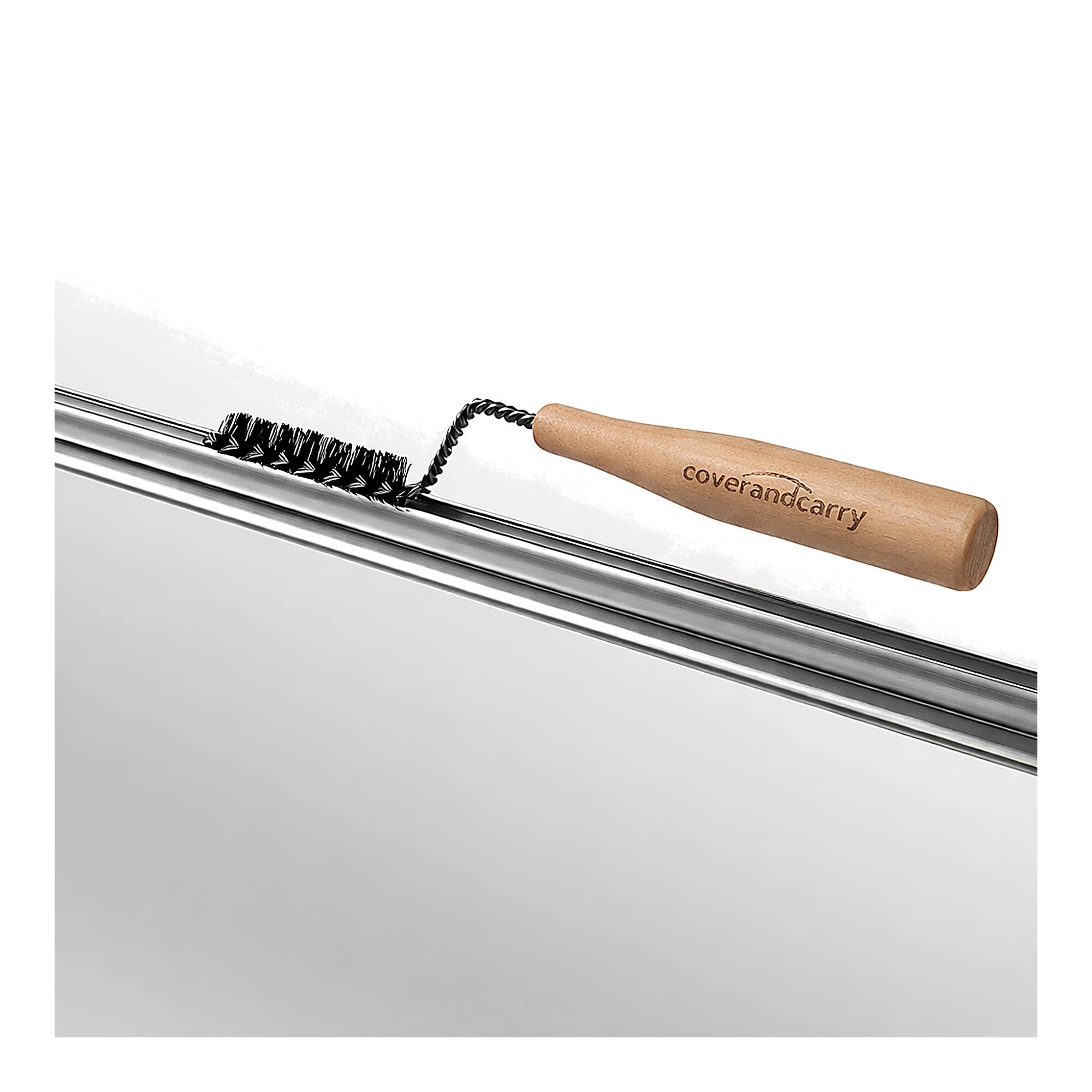 Awning Rail Brush with a new wooden handle, specially designed for cleaning the awing rail made even easier when used in conjunction with our awning rail lubricant.