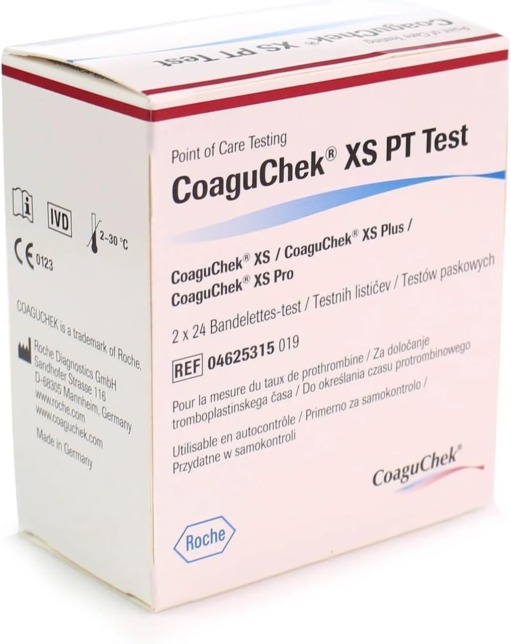 Roche Coaguchek Xs Prothrombin Strips, 2 x 24, 35 gr | 35 gr