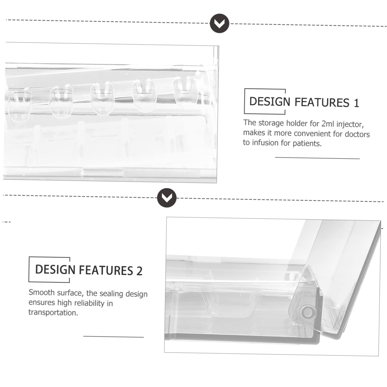 minkissy Hospital Plastic Injector Storage Box Ambulance Organizer Large Aid Kit Box Lid
