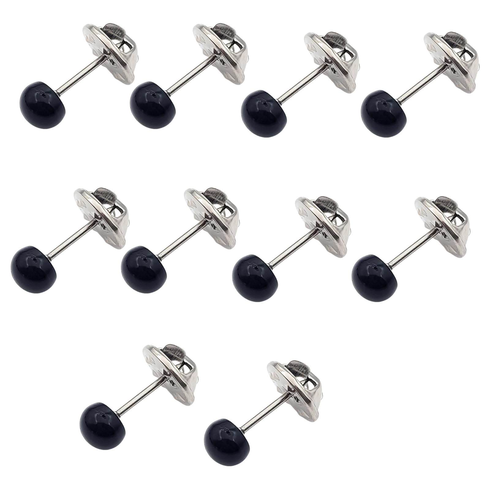 YUXITA Pack of 10 Tighten Button Curtain Tiebacks with Detachable Pearls Buttons for Quick Installation and Secure Hold